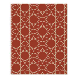 Póster de patrón geométrico Kilim Rust
