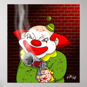 Póster de payaso asesino