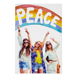 Póster de Paz Arcoíris Boho