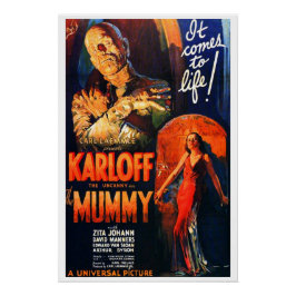 Póster de película de monstruos La Momia
