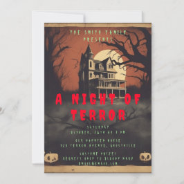 Póster de película de terror Invitación a fiesta d