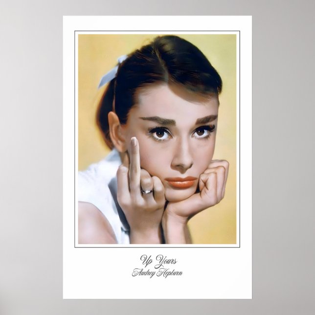 Póster de película 'Up Yours' de Audrey Hepburn (Frente)