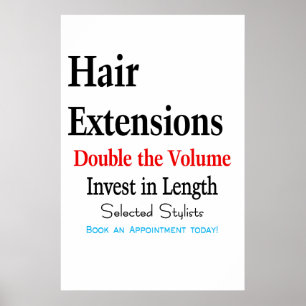 Póster de peluquería de salón de belleza Extension