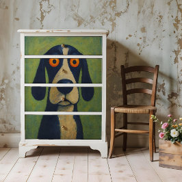 Poster de Perro de Arte Popular para papel de desc