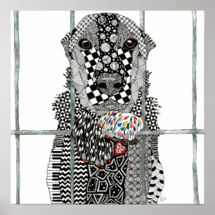 Póster de perro del refugio de animales 24"x 24"