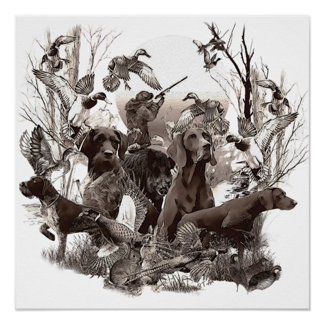 Poster de perros de caza (SGP) (Anverso)