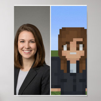 Póster de personaje de Minecraft BlockPix
