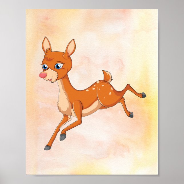 Poster de Personalizado de venado lúdico - Arte de (Frente)