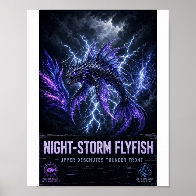 Póster de pesca con mosca Night Storm Upper Deschu (Frente)