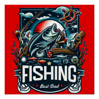Poster de pesca personalizado