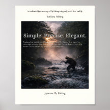 Póster de Pesca Tenkara – Pesca con Mosca Japonesa
