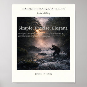 Póster de Pesca Tenkara – Pesca con Mosca Japonesa