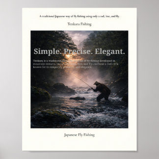 Póster de Pesca Tenkara – Pesca con Mosca Japonesa