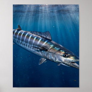 Póster de Pescado en Alta Mar Deep Blue Wahoo Homb