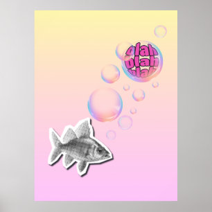Póster de pez descarado