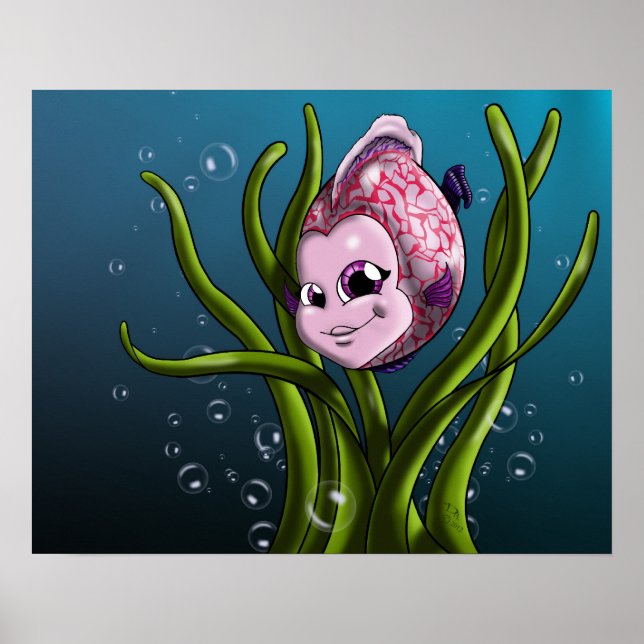 Póster de pez púrpura (Frente)