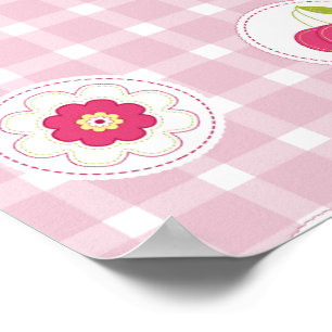 Póster de picnic de cerezas