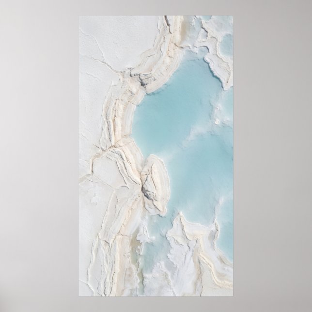 Póster de piedra de mármol Aqua (Frente)