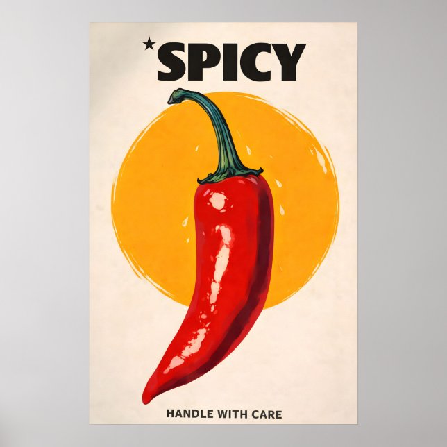 Póster de Pimiento Chili Picante, Arte de Pared de (Frente)