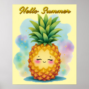 Póster de Piña Feliz Verano