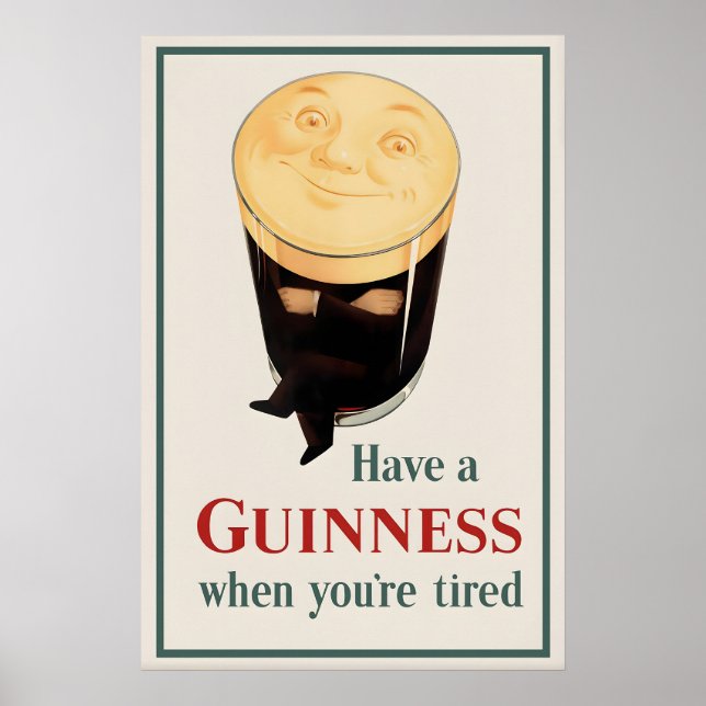 Póster de Pint Guinness  John Gilroy Vintage (Frente)