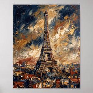 Póster de pintura al óleo abstracto de lujo de Lon