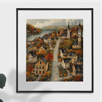 Poster de pintura al óleo de arte popular de la ci