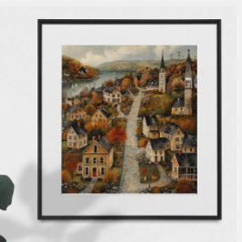 Poster de pintura al óleo de arte popular de la ci