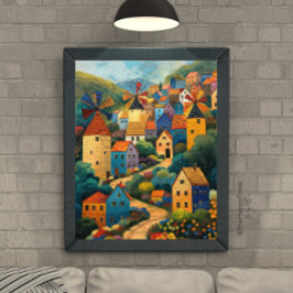 Poster de pintura al óleo de arte popular de Windm