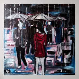 Póster de Pintura de Lluvia Retro por Alfred Fox