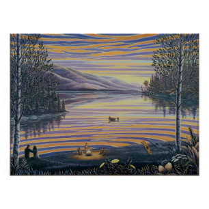 Póster de pintura de paisaje de BC Rocking the Rid