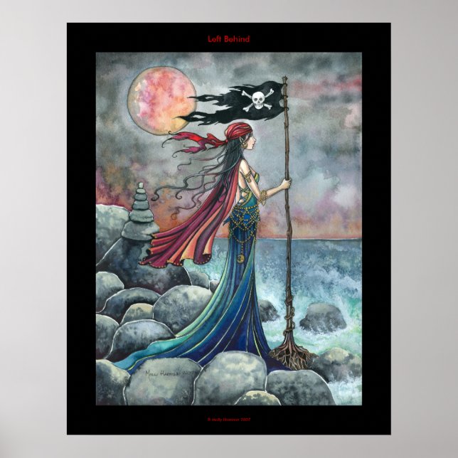 Póster de pirata gótico abandonado Arte de fantasí (Frente)