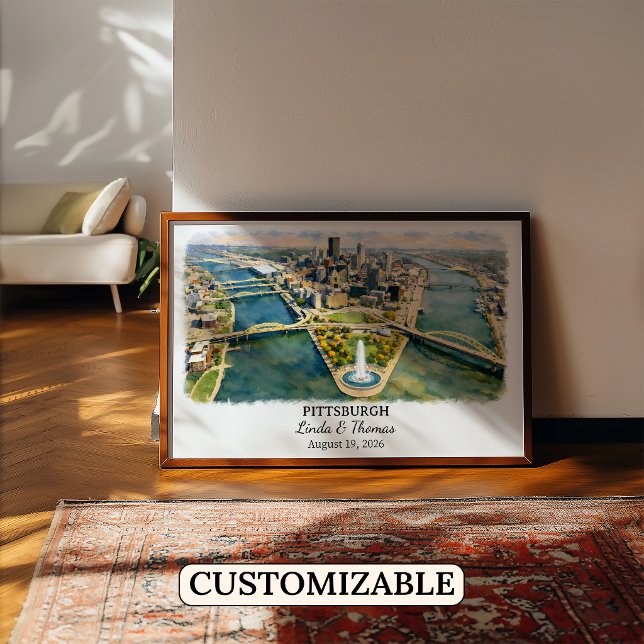 Póster de Pittsburgh Pennsylvania, Acuarela, Perso (Subido por el creador)
