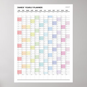 Póster de Planificador Anual Minimalista Personali