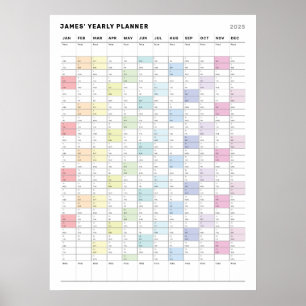 Póster de Planificador Anual Minimalista Personali