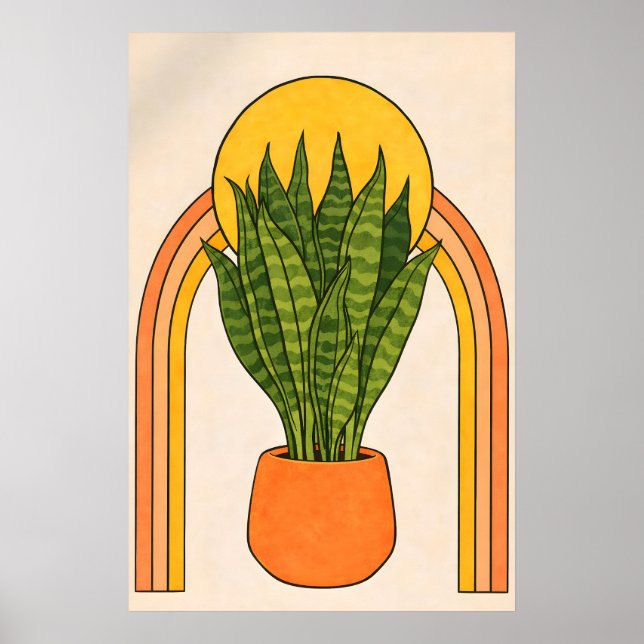 Póster de Planta de Serpiente Arcoíris, Pared Botá (Frente)