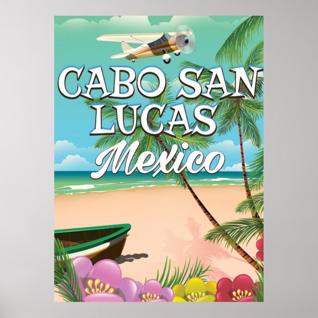 Póster de playa Cabo San Lucas México (Frente)