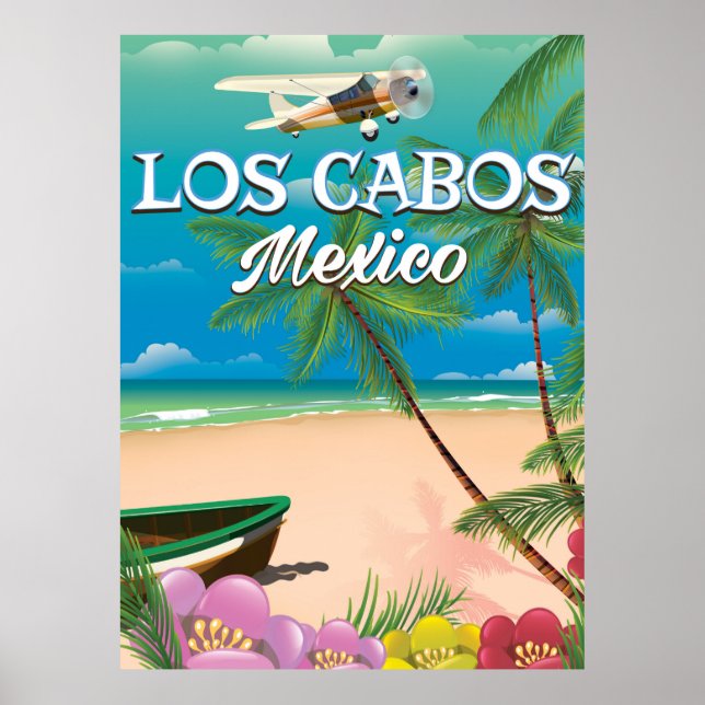 Póster de playa de Los Cabos México (Frente)