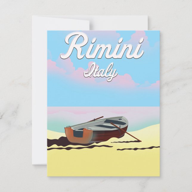 Poster de playa de Rimini Italia (Anverso)