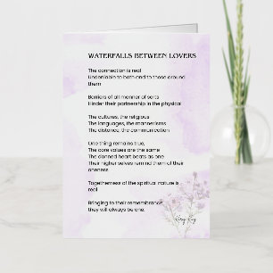 Póster de Poema Inspirador de Cascada Entre Amante