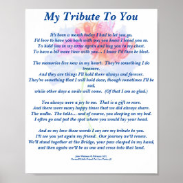 Póster de poema: Tributo a una mascota fallecida m