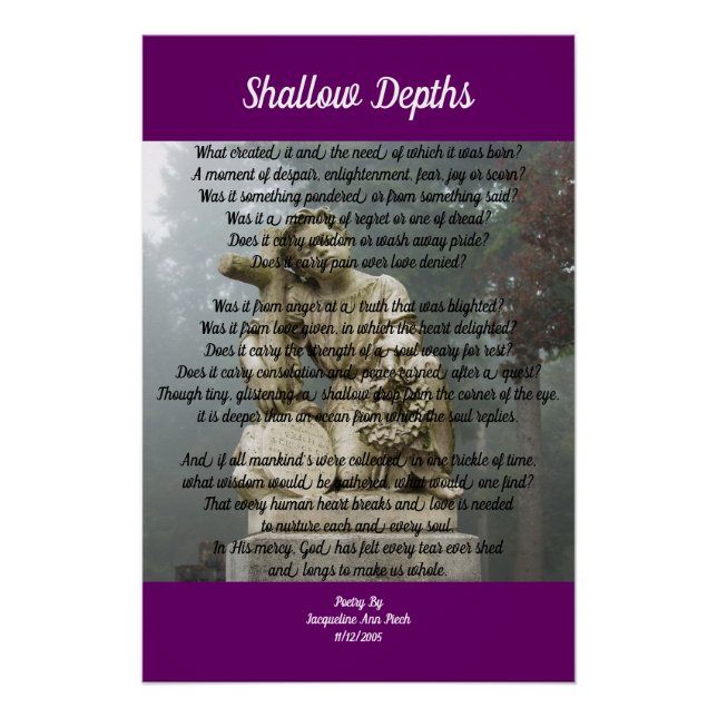 Póster de Poesía de Profundidades Someras (Anverso)