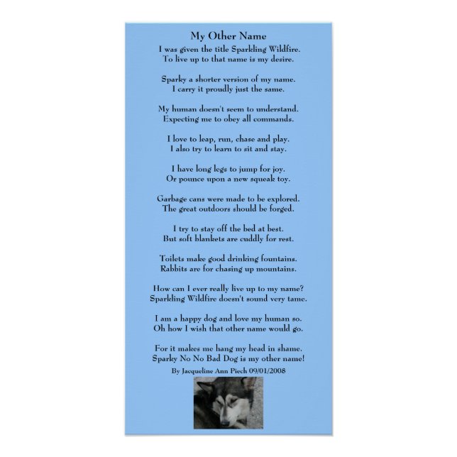 Póster de poesía Mi otro nombre (Anverso)