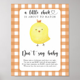 Póster de Pollito Pequeño no digas bebé