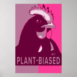 Poster de Pollos de Arte Pop de Camo Rosa