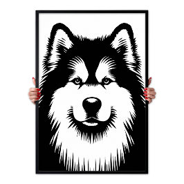 Póster de Pop Art Chic y Espectacular del Malamute