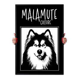 Póster de Pop Art de la cultura del Malamute de Al