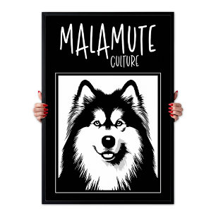 Póster de Pop Art de la cultura del Malamute de Al