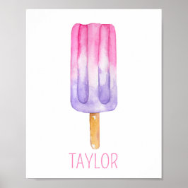 Póster de Popsicle de Acuarela