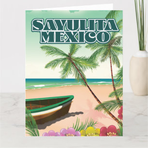 Póster de postal de la playa Sayulita México